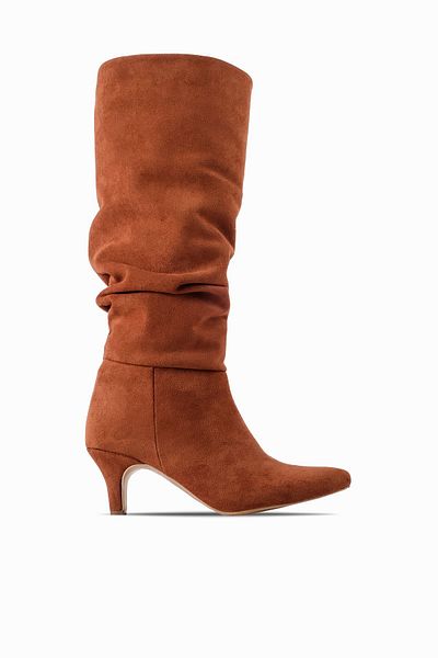 Lal Shoes & Bags Дамски боти Leader с ток и остър връх, цвят лешник - S.TABA