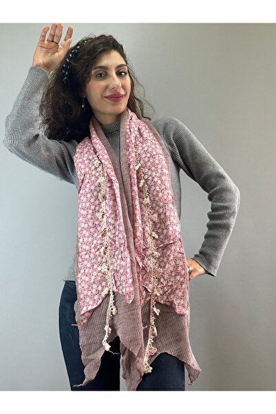 Gönülden Tasarım 190X25 см Трико Асиметричний жіночий шарф з квітковим принтом