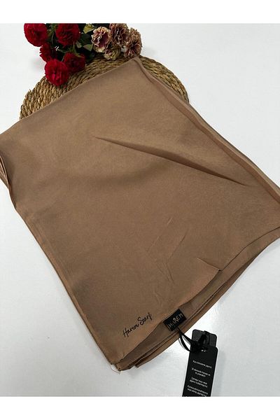 HAREM SCARF Σάλι Feyza Harem Luxury - Σκούρο Μπεζ HFS0109