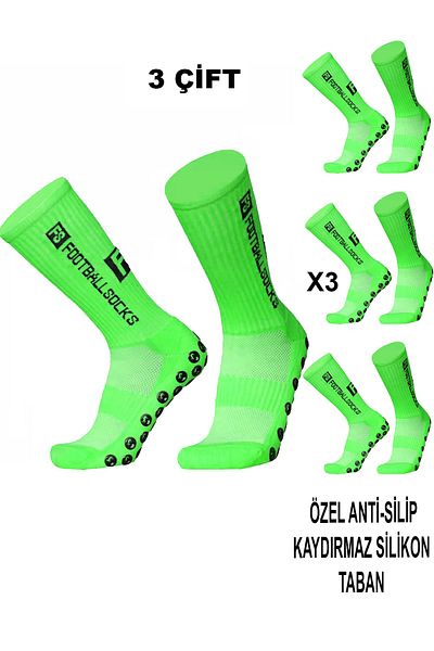 GAZELMANYA 3 Football Socks - Double Non-Slip, Silicone Base, Rubber Towel, Seamless Match Athlete's Leggings
