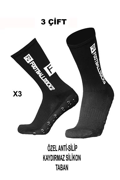 GAZELMANYA 3 Football Socks - Double Non-Slip, Silicone Base, Rubber Towel, Seamless Match Athlete's Leggings