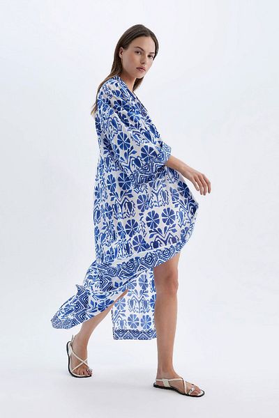 DeFacto Strandkleid aus Baumwolle mit ethnischem Muster - Fall in Love D0456AX24SM