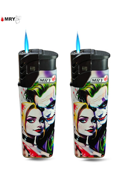 Mry JOKER BASKILI RÜZGARA DAYANIKLI ÇAKMAK 2 ADET