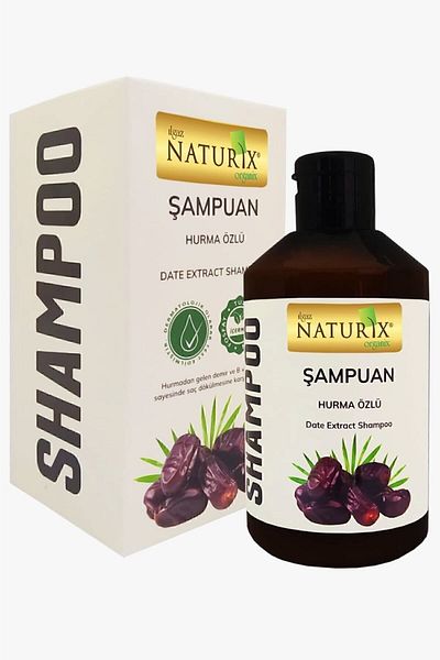 Naturix Date Extract Salt-Free Shampoo - Anti-Hair Loss, Nourishing and Moisturizing Care 250 ml