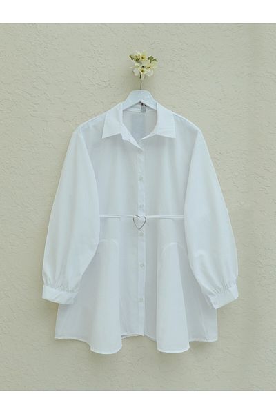 HİJABAYA Poplin Tunic - Buttoned and Piece Fabric