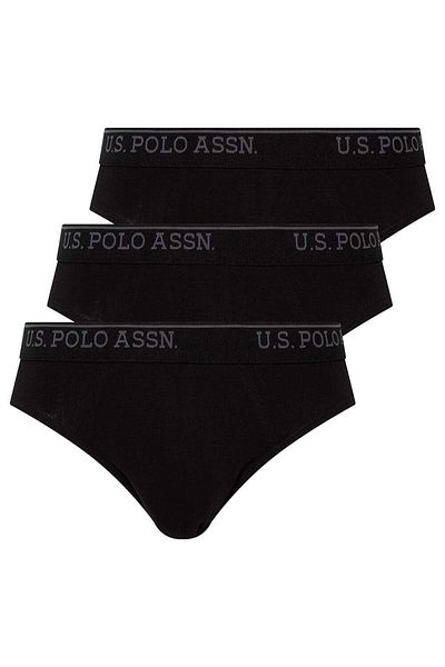U.S. Polo Assn. Ανδρικό σλιπ 3 τεμαχίων μαύρο