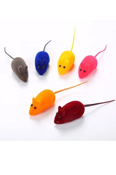 rianka 2Pcs Plush Mouse Sound Cat Toy - Education & Entertainment