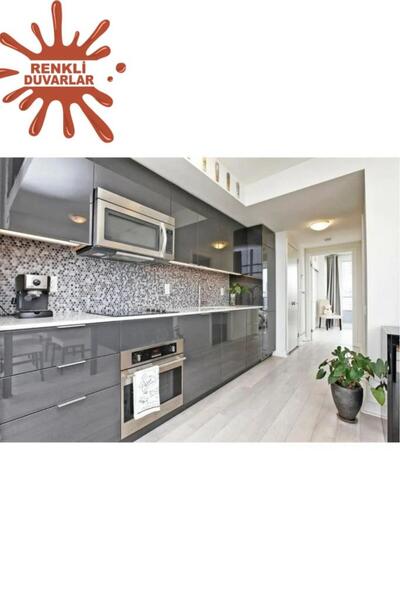 Renkli Duvarlar Parlak Gri  61cmx100cm Yapışkanlı Folyo Banyo Wc Mutfak Dolap Ve Mobilya Kaplama Folyosu