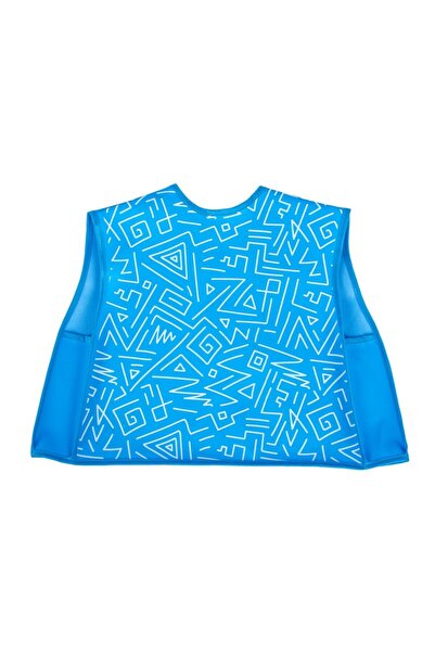 Sevi Bebe Körüklü Giymeli Önlük Geometric Desen Mavi
