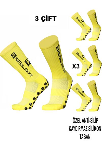 GAZELMANYA 3 Football Socks - Double Non-Slip, Silicone Base, Rubber Towel, Seamless Match Athlete's Leggings