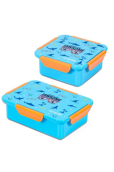 Eazy Kids Lunch Box Set Jawsome - Blue