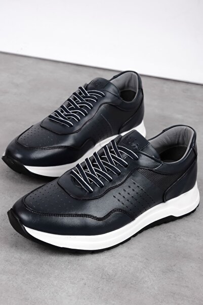 Lal Shoes & Bags Чоловічі шкіряні кросівки на шнурівці Boat - темно-сині