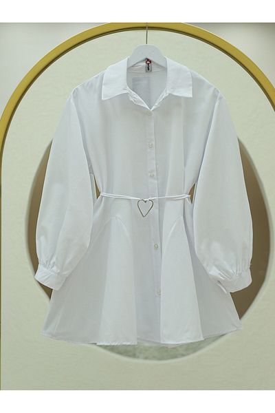 HİJABAYA Poplin Tunic - Buttoned and Piece Fabric
