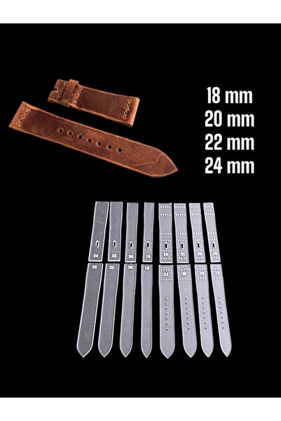 deri hobi Saat Kordon-Kayış Şablonu Pleksi - 4 Ölçü Toplam 16 parça