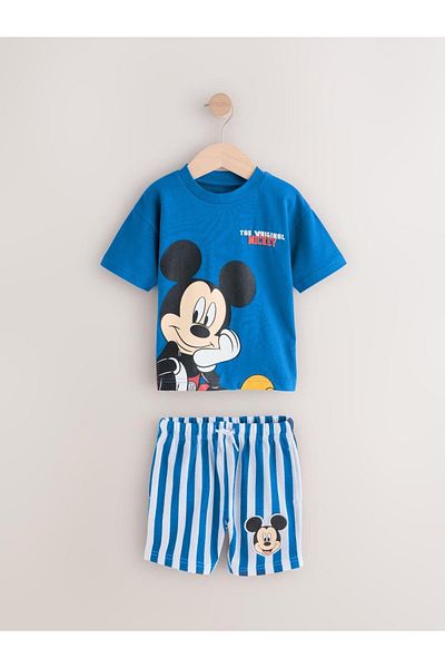 Name Baby Costum pantaloni scurți cu dungi Mickey pentru băiat