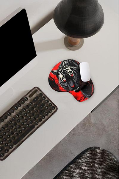 Lord Mountain Black Tiger Mouse Pad with Wrist Support