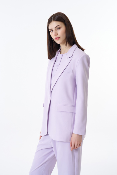 Quzu Blazer Ceket Lila