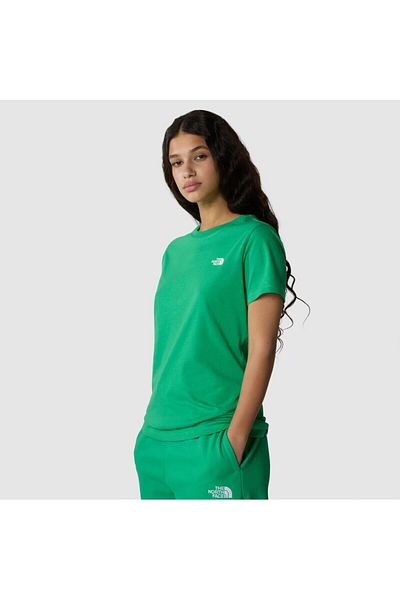 THE NORTH FACE Simple Dome Slim Women's Green Round Neck T-shirt