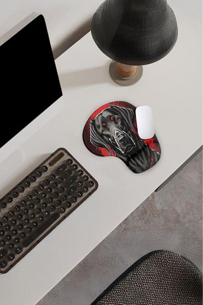 Lord Mountain Dark Dog Mouse Pad with Wrist Support