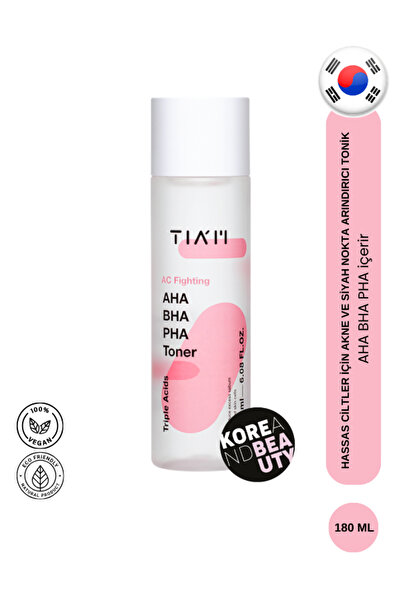 TİAM Ac Fighting Aha Bha Pha Toner 180ml | Arındırıcı Ve Gözenek Sıkılaştırıcı Tonik