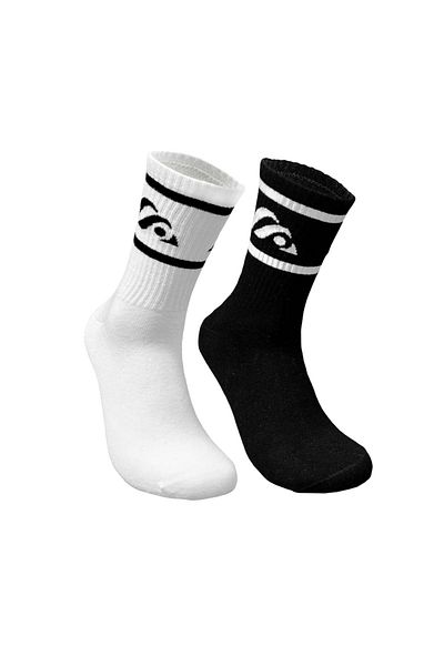 Skadi Mons Logo Tennis 2 Pack Unisex Black Socks