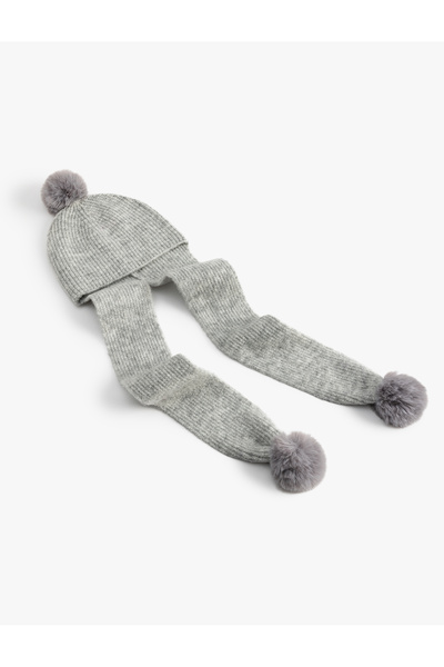 Koton Pompom Beret Detailed Scarf