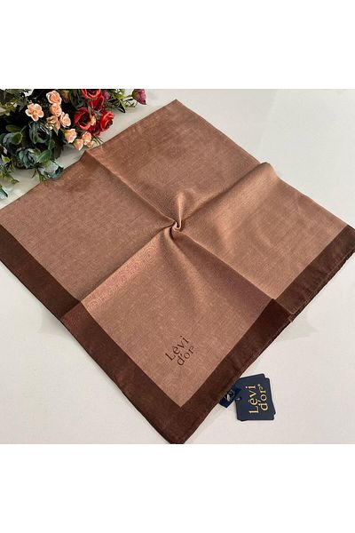Levidor Κασκόλ Dusty Rose Premium Monogram - Καφέ GX0219