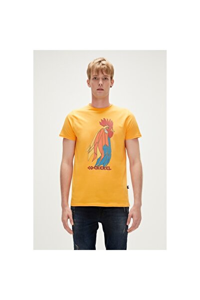 Bad Bear تي شيرت Cockerel تي شيرت رجالي مطبوع عليه الخردل