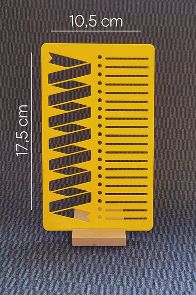 Karmelom Studio Bullet Journal Decorative Ribbon and List Drawing Template Ruler - for Agenda and Planner