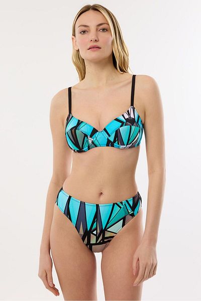 AYYILDIZ 40218 Turquoise Gathering Bikini Set