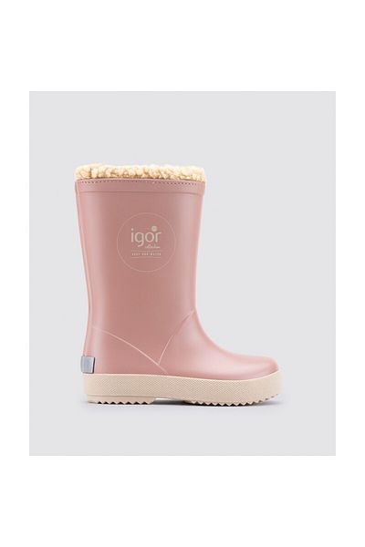 IGOR Παιδικά γούνινα μποτάκια βροχής W10293 Splash Dk Borreguito