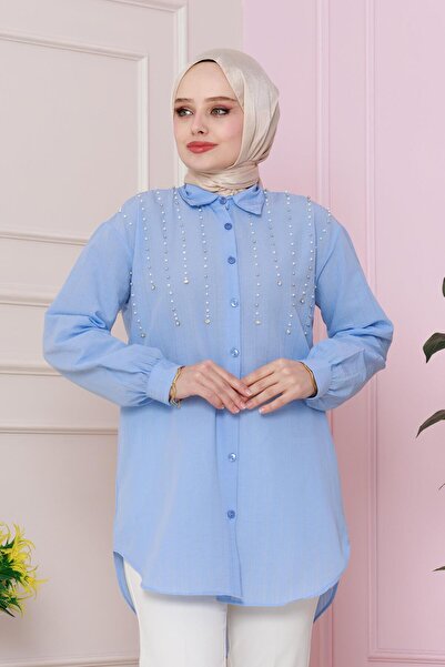 Sevitli Baby Blue Pearl Tunic