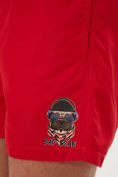 Bad Bear Reckless Swim Shorts Crimson Red Red Men's Shorts Swimsuit