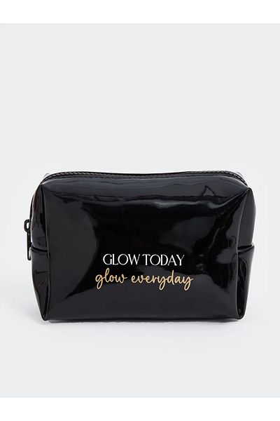 LC Waikiki ACCESORII LCW Geantă de machiaj pentru femei cu text negru imprimat