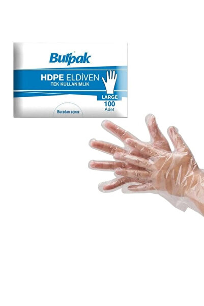 Burpak 100'lü Tek Kullanımlık Eldiven - Large
