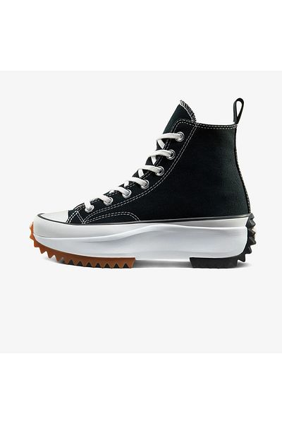 converse Damen-Sneaker 166800c Run Star Hike Canvas Platform Schwarz/weißes Canvas