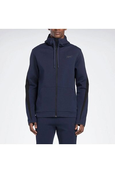 Reebok Ανδρικό μπουφάν Dreamblend Navy Blue με κουκούλα