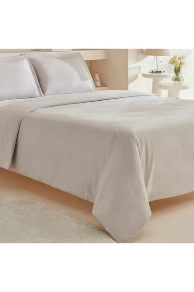 Karaca Home White Collection Lavin 100 % Baumwolle Doppelbett-Bettwäsche-Set Stone