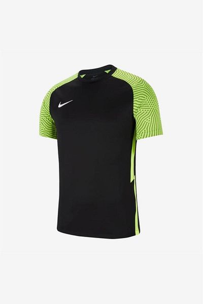 Nike M Nk Df Strke Ii Jsy Ss Cw3544-011 Black & Highlighter Green Men's Jersey