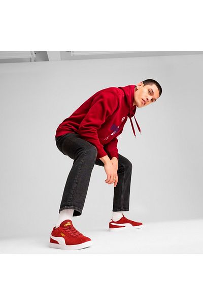 Puma PUMA Club II-Intense Rot / Weiß / Gold Animal Herrenschuhe