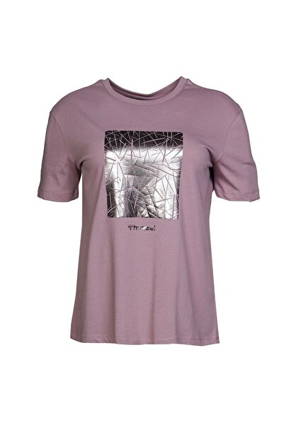 hummel Calvina Kadın Mor Bisiklet Yaka Tişört