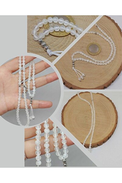 Yasamtohumu Селеніт камінь 99-гранний чотки 4 мм (24085)