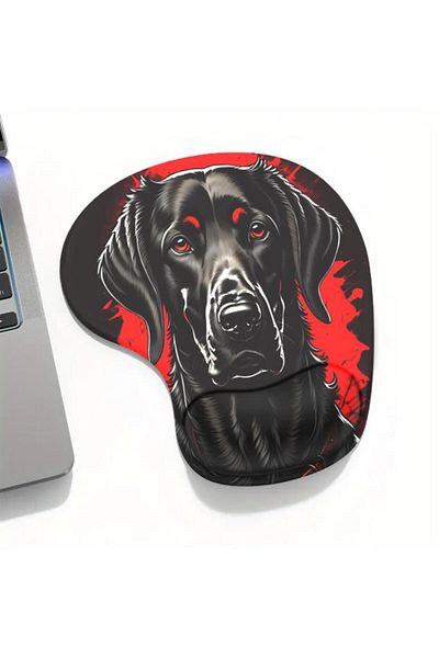 Lord Mountain Dark Dog Mouse Pad with Wrist Support