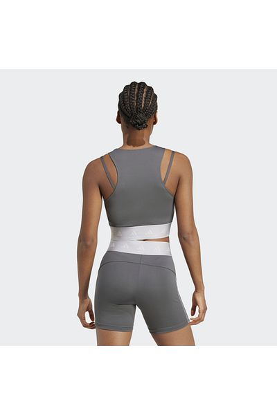 adidas Hyperglam Q3 Women's Gray Round Neck Tank Top