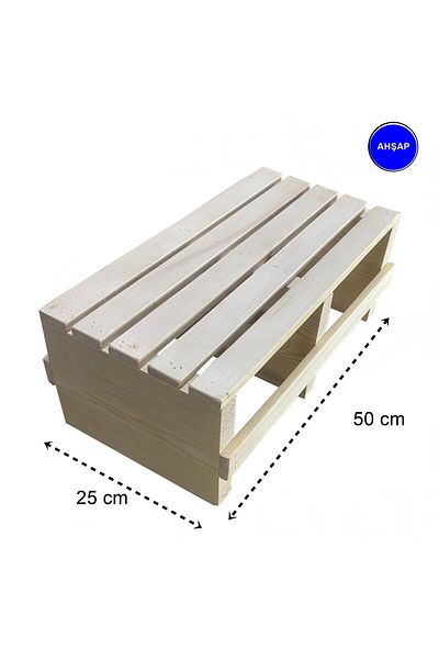 Reyo Natural Wood Step Board with Non-Slip Base, Suitable for Home Use, 18X25X50 cm