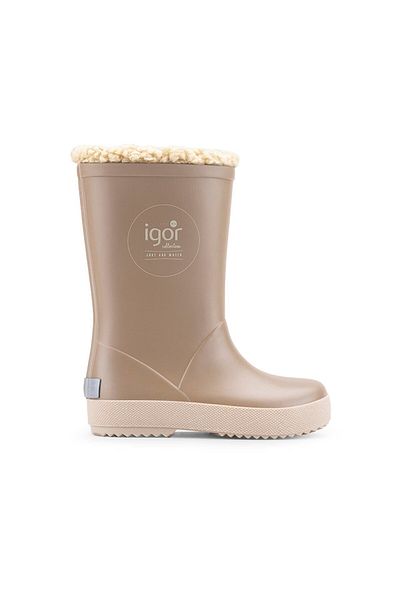 IGOR Dětské chlupaté holínky do deště W10293 Splash Dk Borreguito