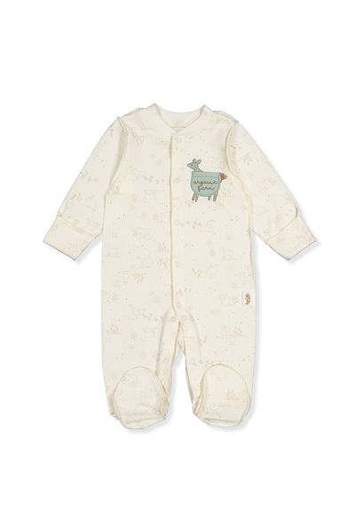 Bebetto Organic Rapored Interlock Boots Jumpsuit (Organic Farm) T3870