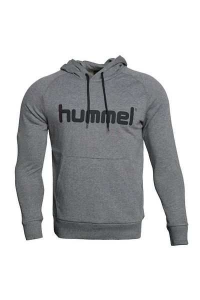 hummel Ανδρικό φούτερ Volus με γκρι στάμπα με κουκούλα