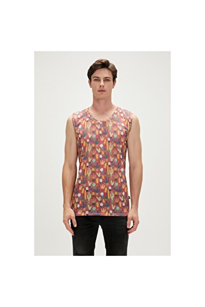 Bad Bear Men's Red Round Neck Areole Tank Top
