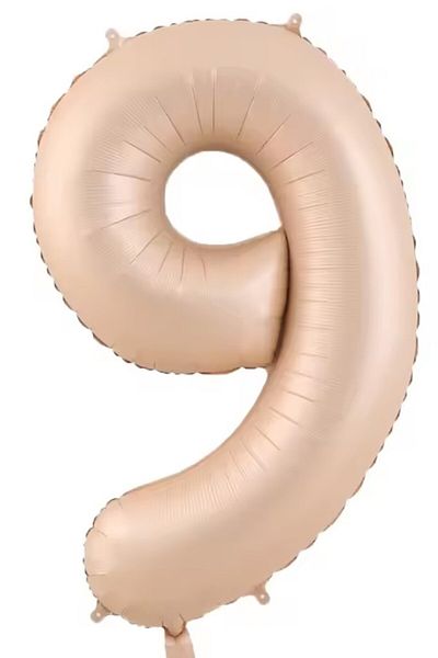 BeySüS Powder Color Matte 9 Numbers Foil Balloon 100 cm